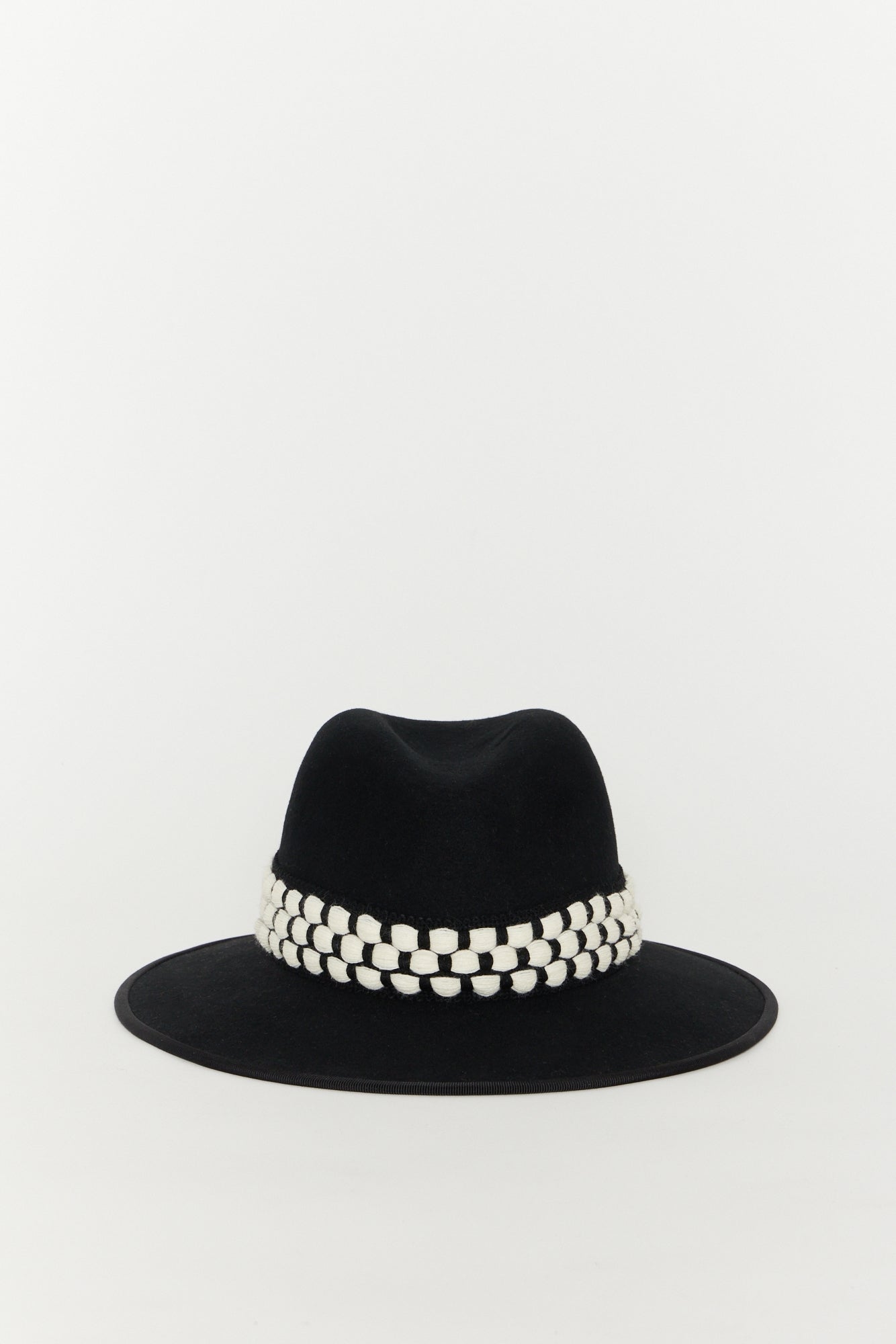 BLACK & WHITE CHRISTOPHER FELT chapeau en feutre