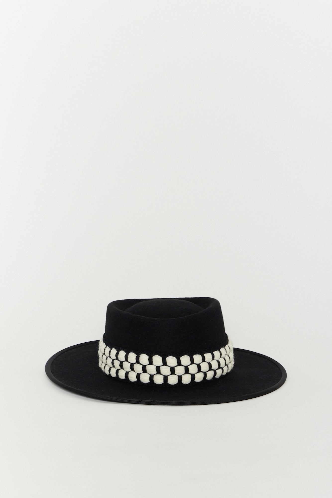 BLACK & WHITE Gerhard 23 Felt chapeau de feutre à larges bords