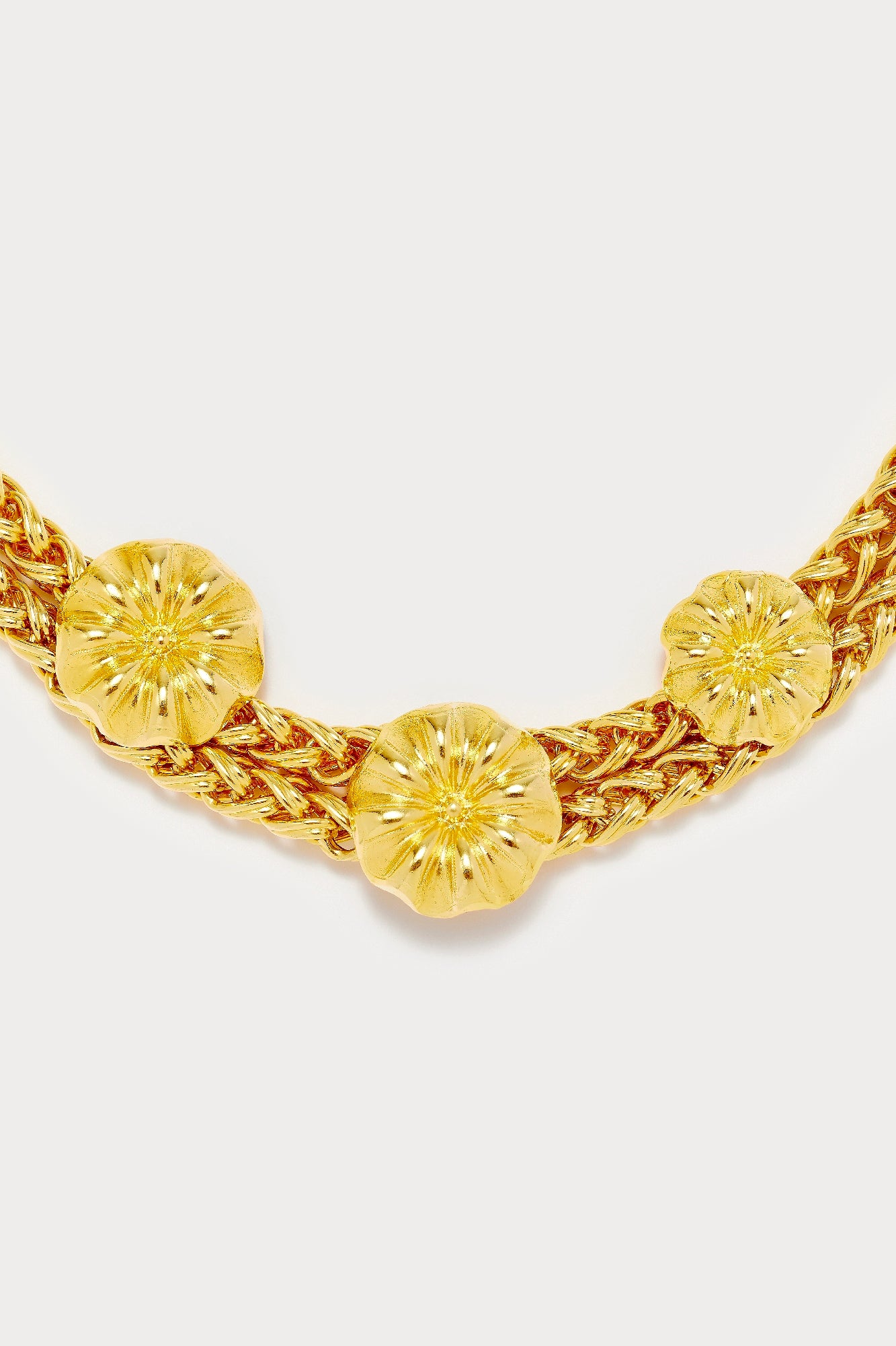 GOLD Elizabeth Double Chain Daisy Collier double chaîne plaqué or