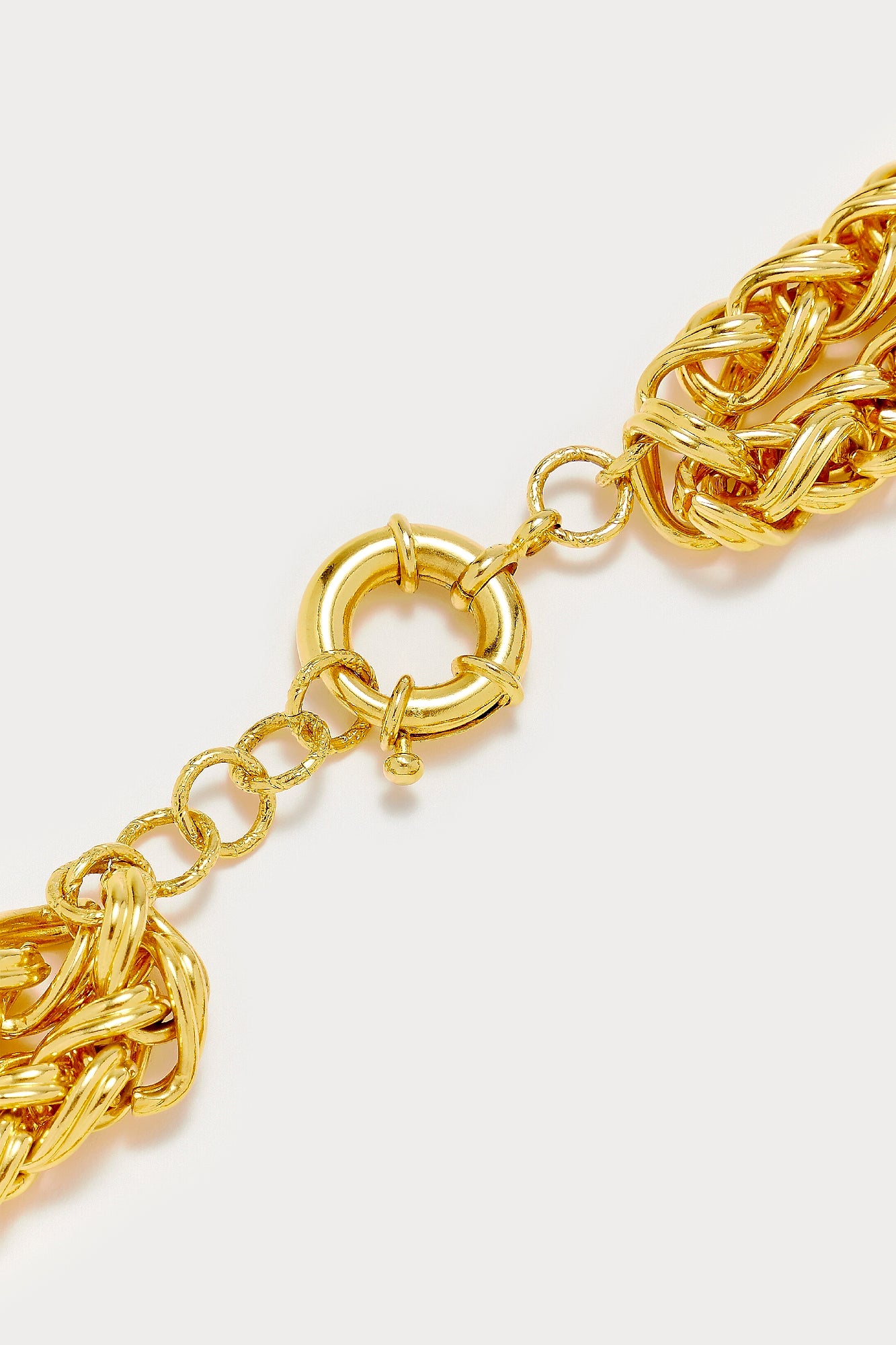 GOLD Elizabeth Double Chain Daisy Collier double chaîne plaqué or