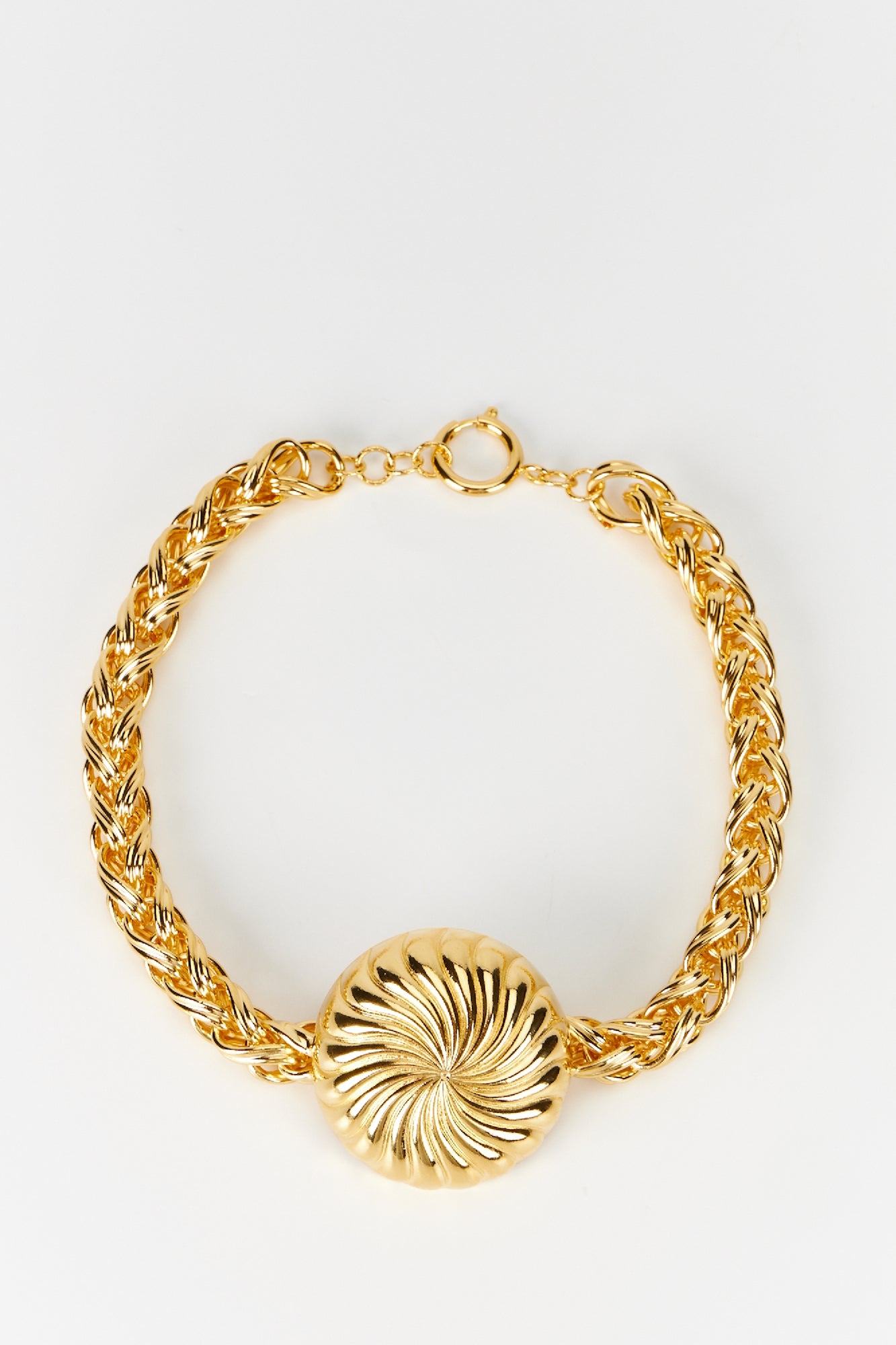 GOLD Elizabeth Single Chain Sun Collier à chaîne simple plaqué or