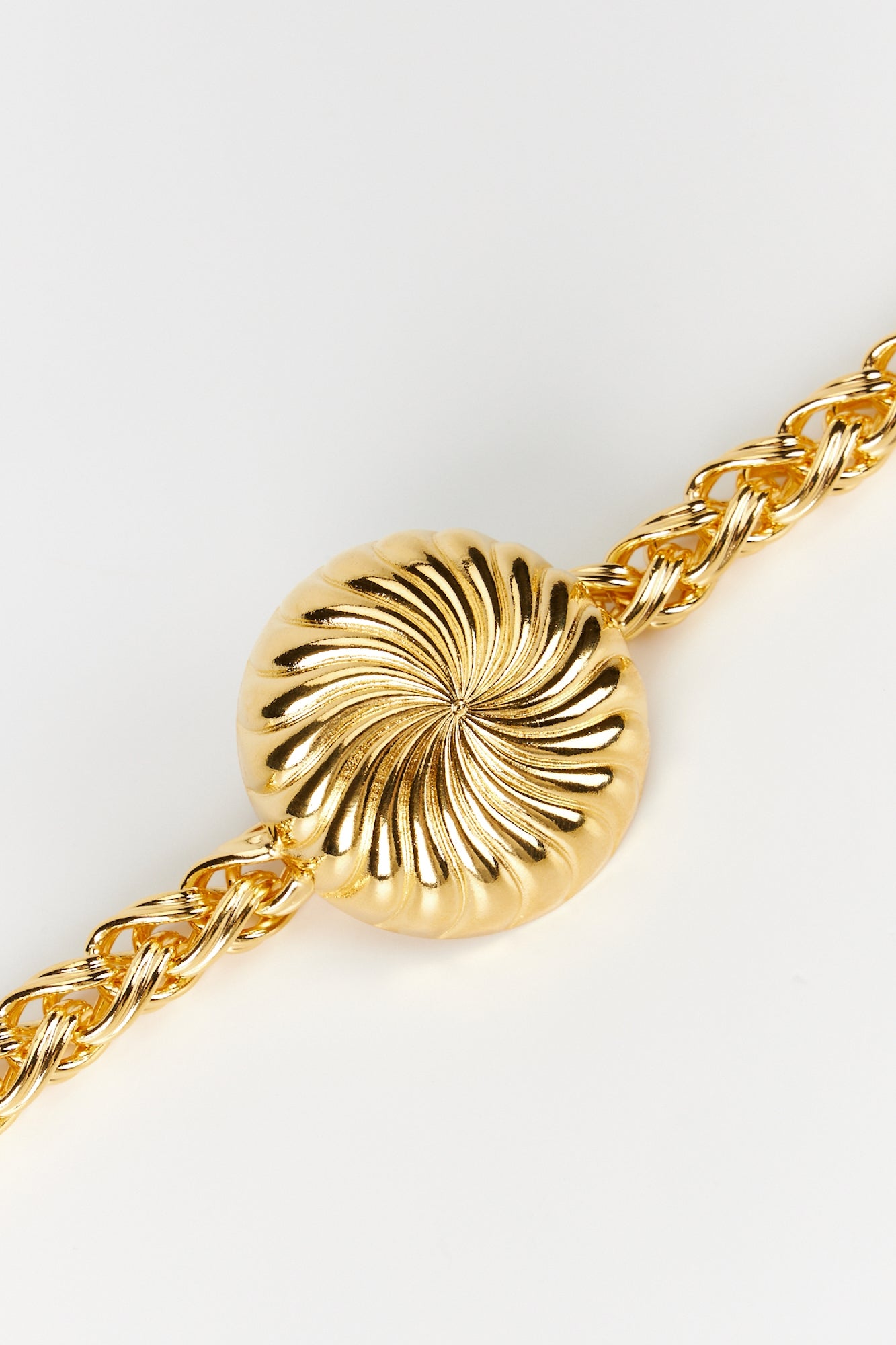 GOLD Elizabeth Single Chain Sun Collier à chaîne simple plaqué or