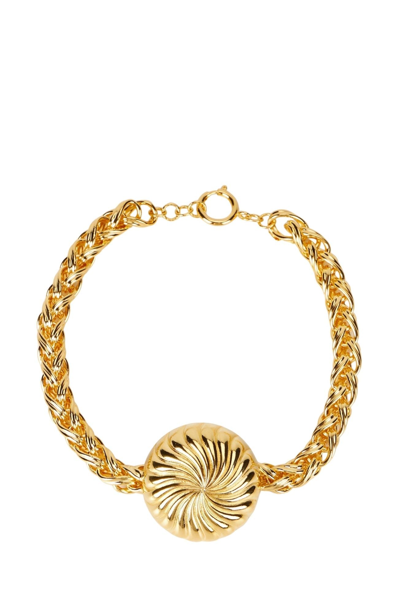 GOLD Elizabeth Single Chain Sun Collier à chaîne simple plaqué or