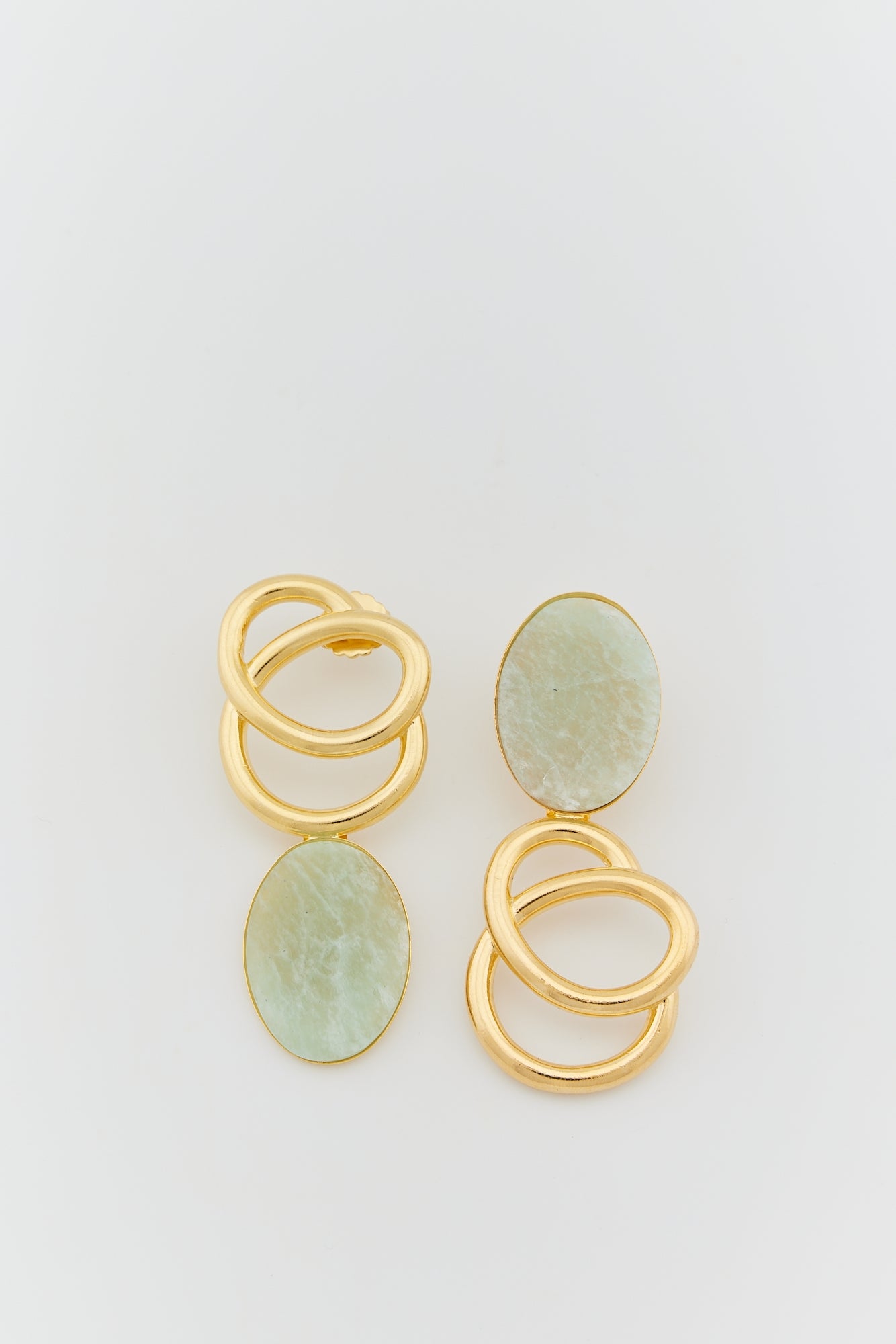 LIGHT BLUE SONIA ICON STONE PIERCING  Boucles d'oreilles géométriques avec pierres