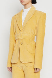 WHEAT ANDY VELVET blazer oversize en velours avec ceinture