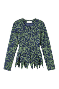 NAVY & OLIVE WADE JACQUARD  Veste asymétrique