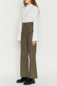MULTICO YOSHI GRAPHIC WOOL pantalon évasé en laine