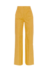 MUSTARD YOSHI STRIPES pantalon évasé à rayures