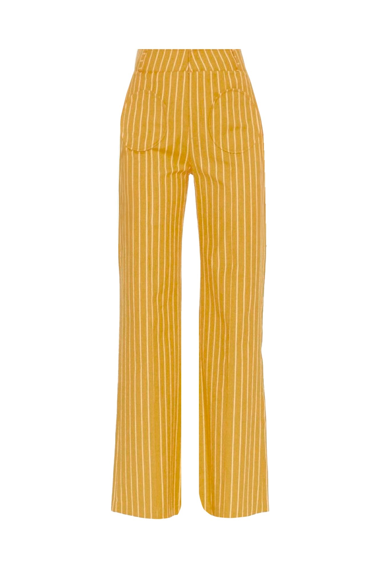 MUSTARD YOSHI STRIPES pantalon évasé à rayures