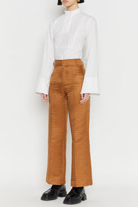 CAMEL YOSHI SMART RIB pantalon évasé en satin