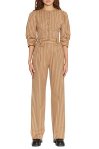 WARM SAND CHARLOTTE STRIPES WARM SAND pantalon à pinces taille haute