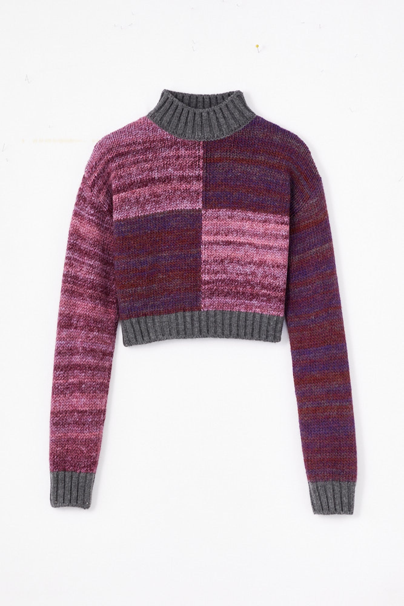 19qty NEW / PURPLE & BURGUNDY DAMIEN Pull court en laine