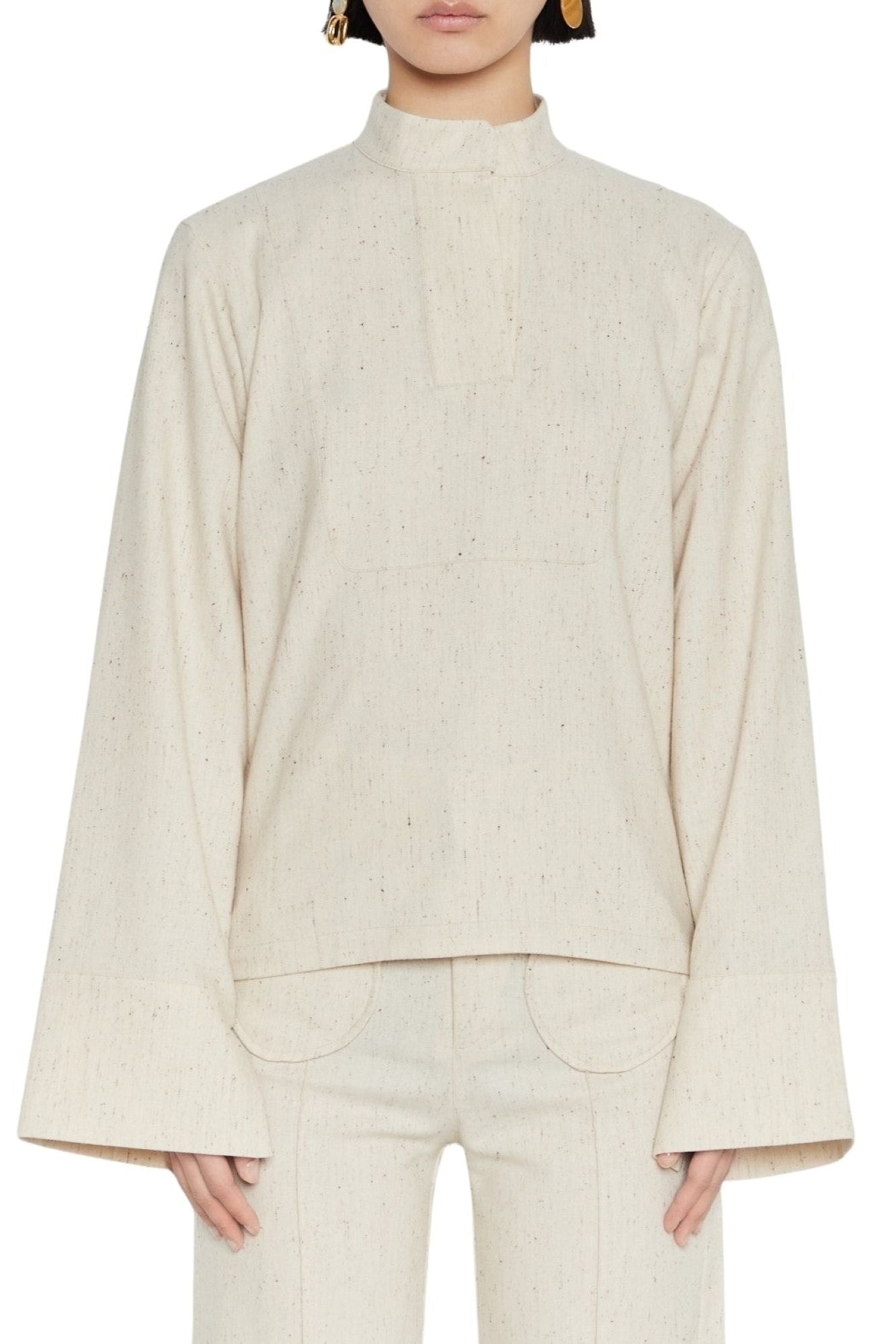 ECRU PAAVO FLECK Chemise à manches évasées