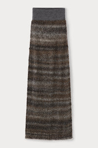 WARM GREY LYNETTE jupe midi en tricot