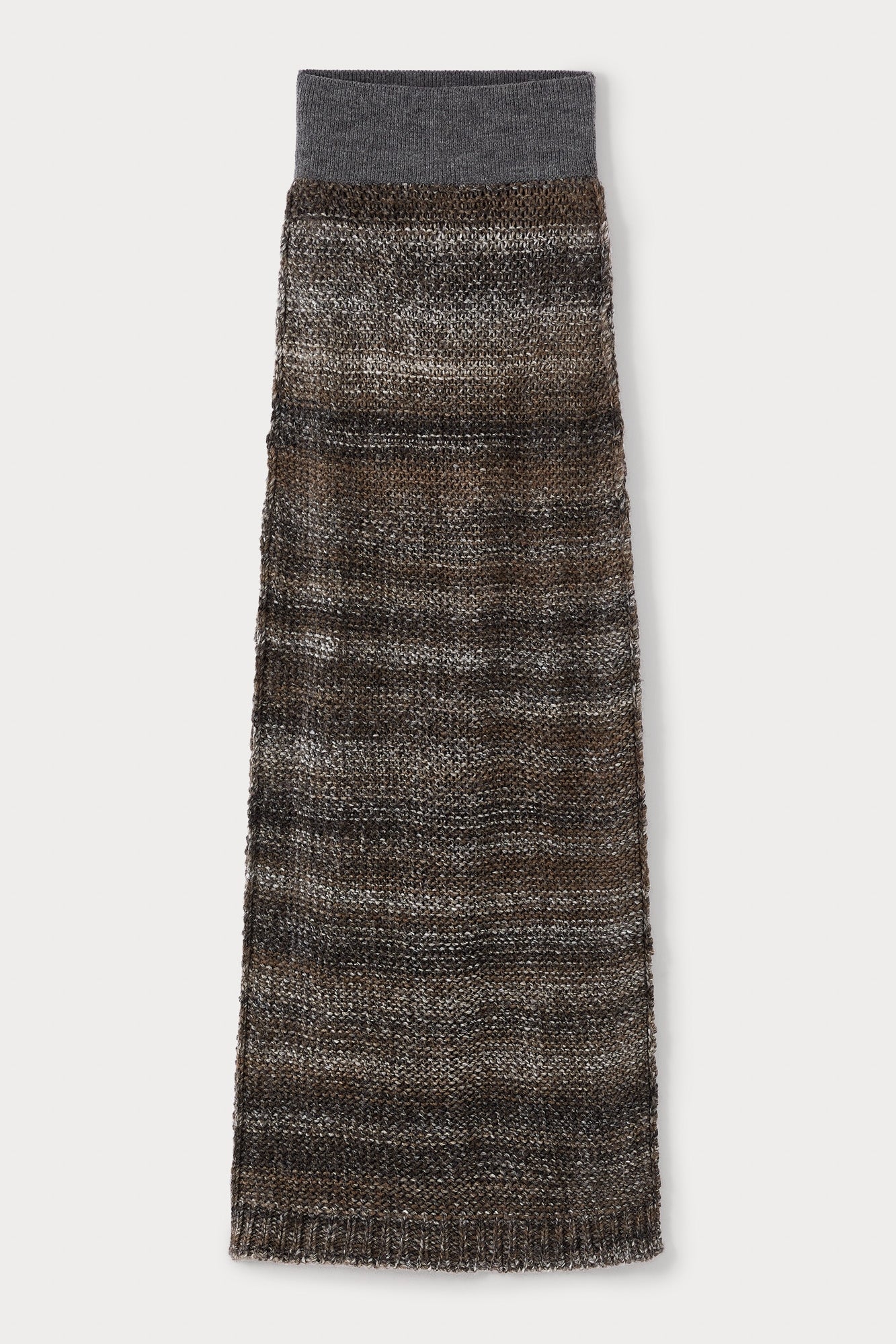 WARM GREY LYNETTE jupe midi en tricot