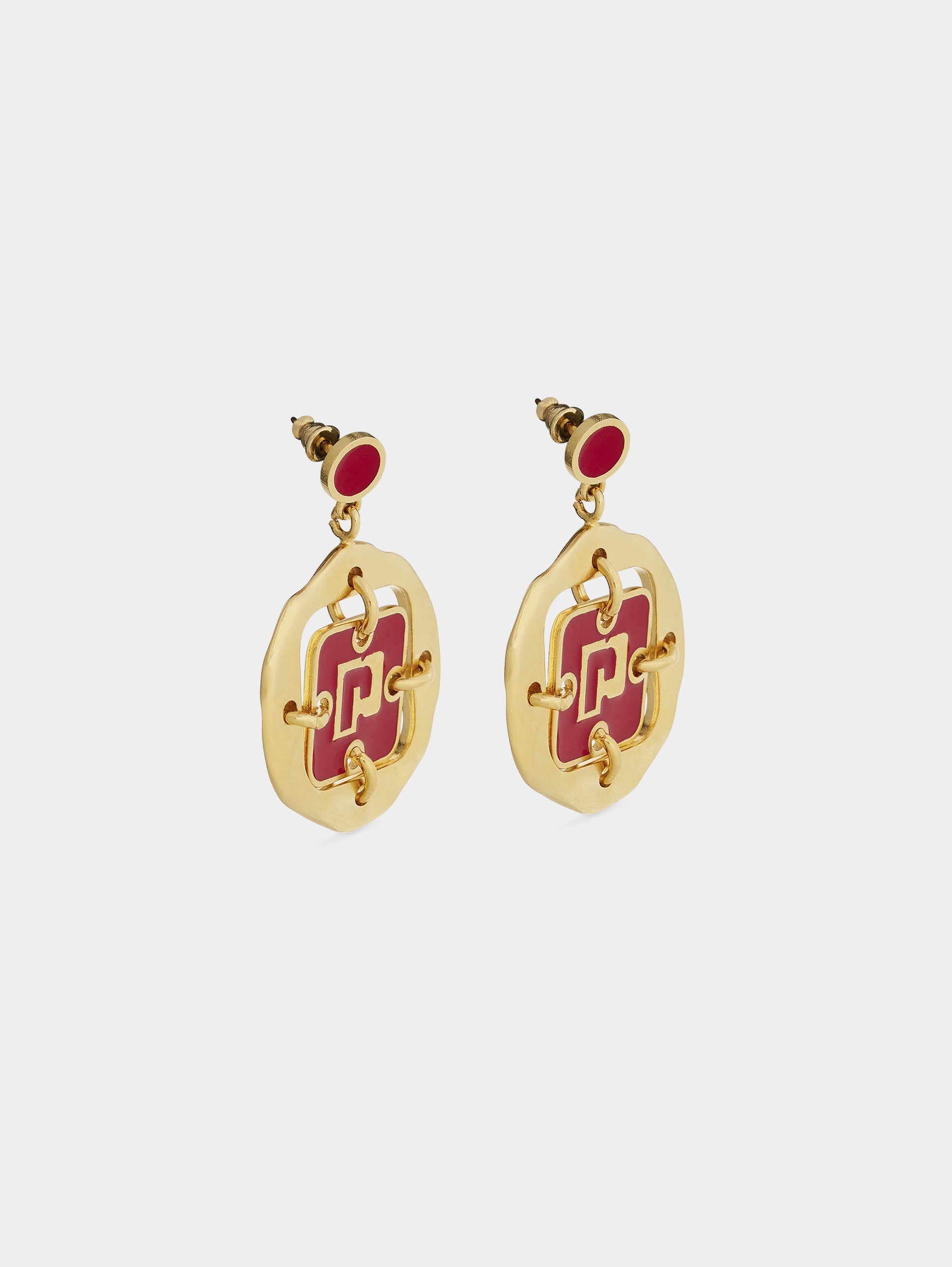 Gold & Red Boucles d’oreilles - Gold & Red