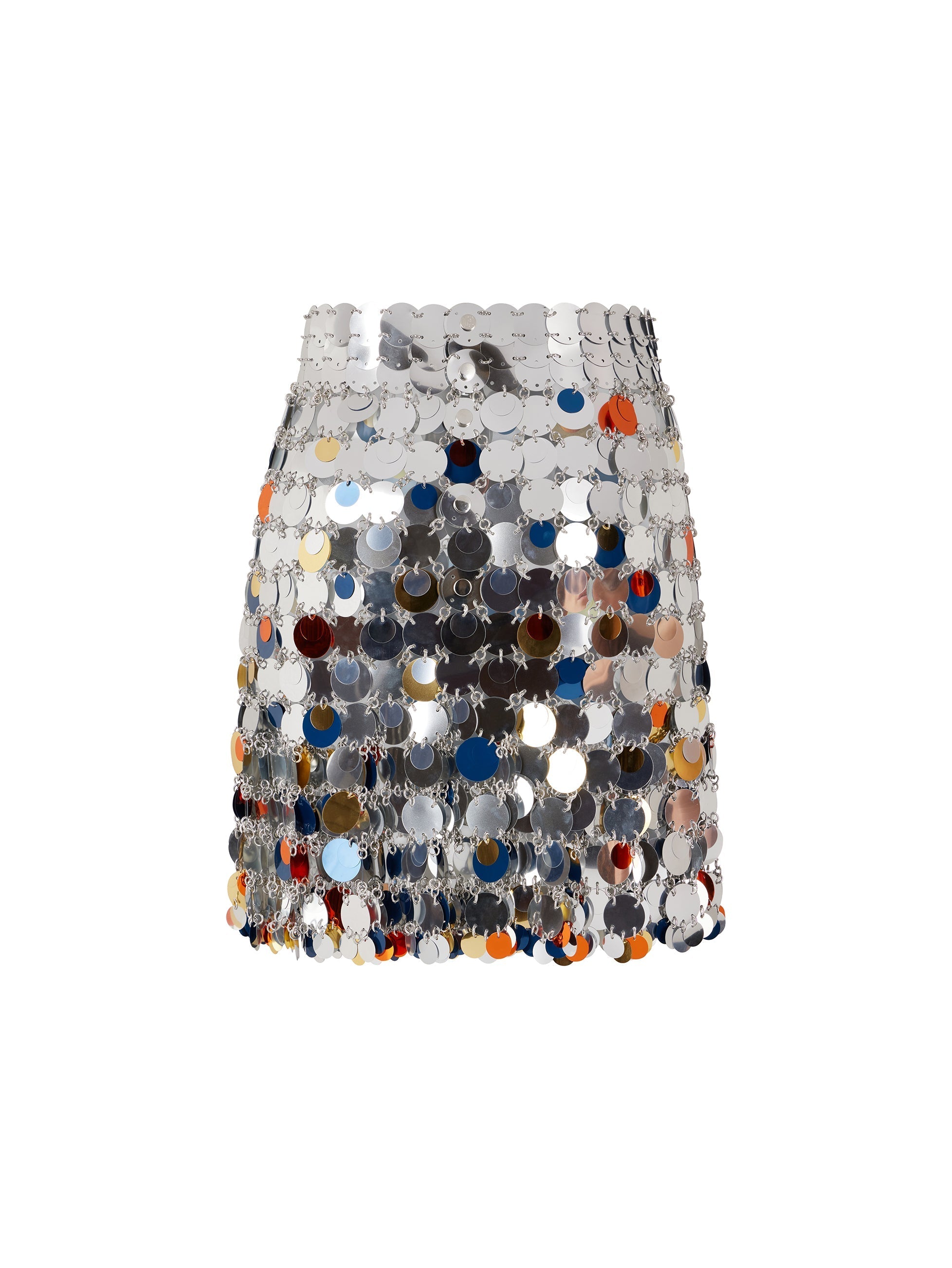 Silver & Orange Jupe - Silver & Orange