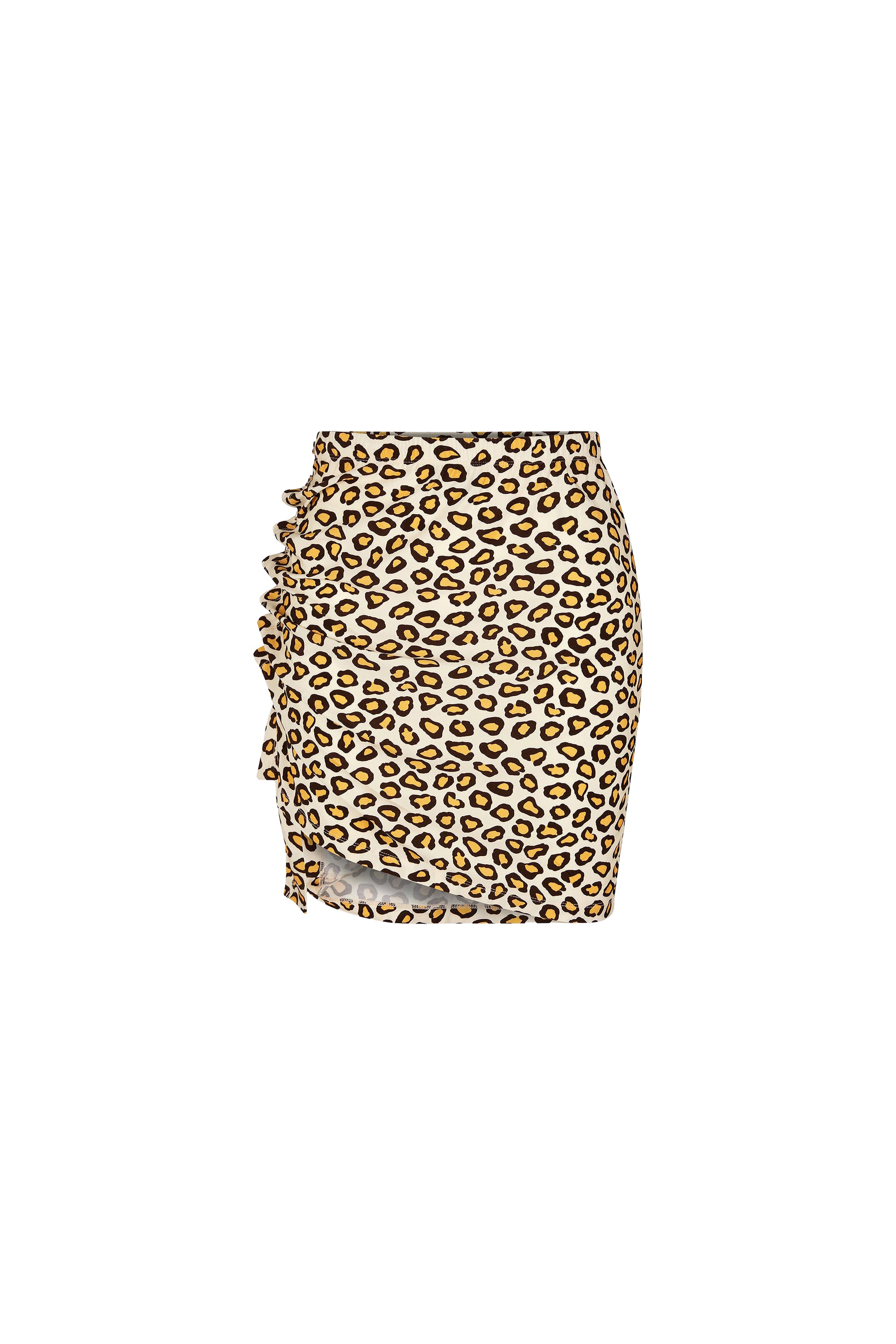 Jupe courte imprimée - Leopard Natural
