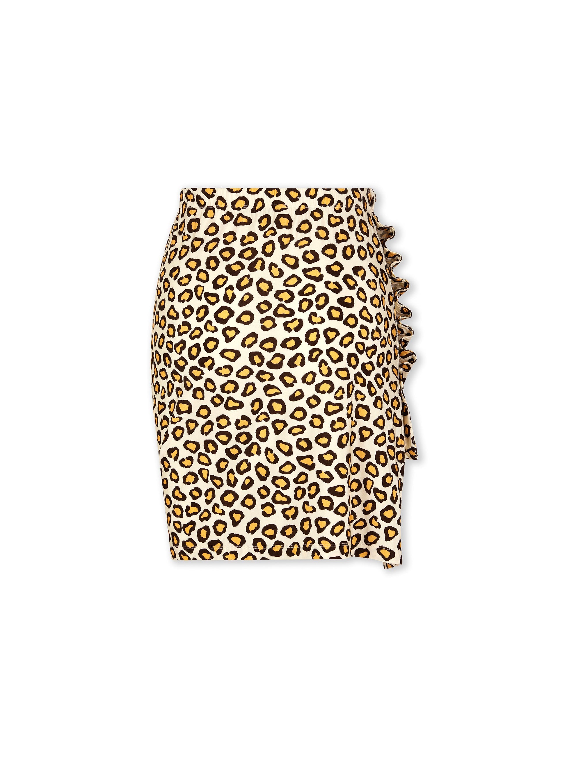 Jupe courte imprimée - Leopard Natural