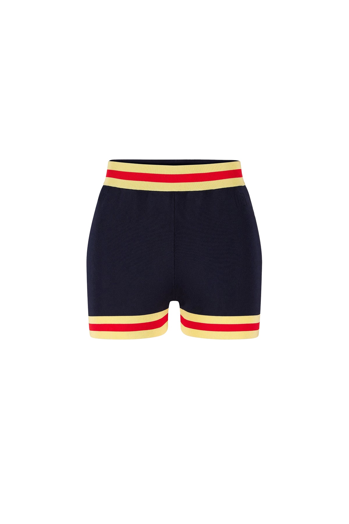 Short à ceinture à élastique et rayures - Navy & Gold
