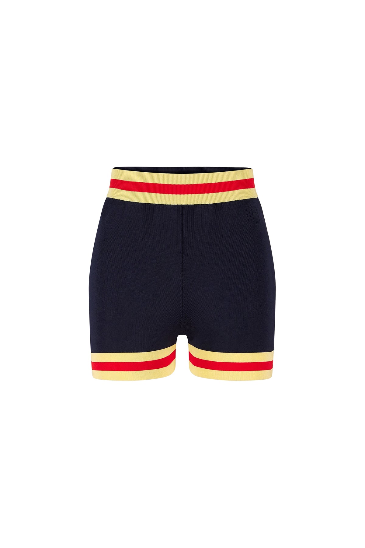 Short à ceinture à élastique et rayures - Navy & Gold