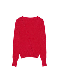 Cardigan en maille Pau en laine mélangée - Red