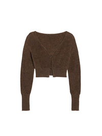 Cardigan Alzou en laine - Dark Brown