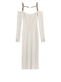 Robe midi Sierra avec logo métallique - Light Brown