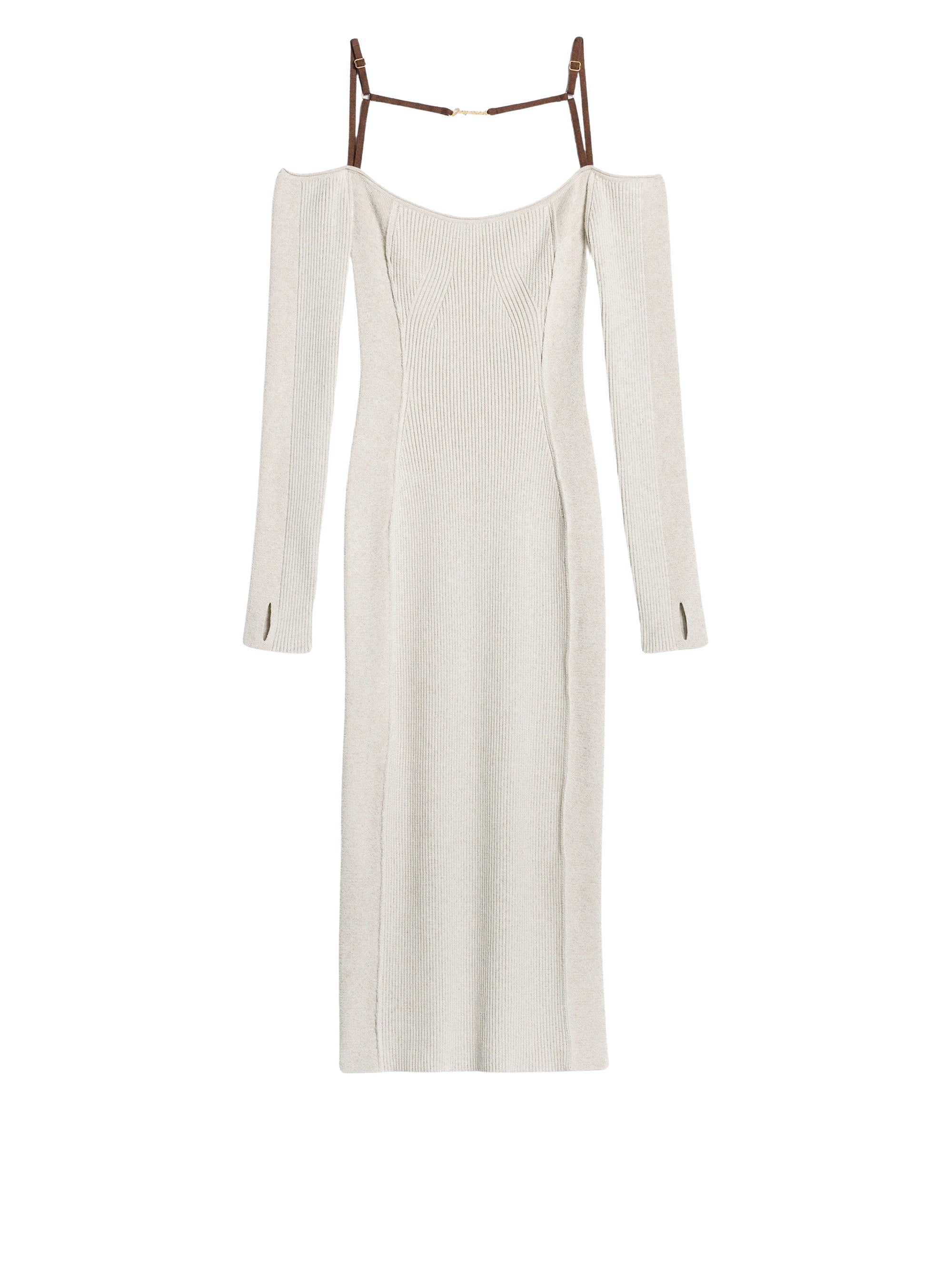 Robe midi Sierra avec logo métallique - Light Brown