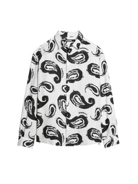 PRINT WHITE/BLACK PAISLEY LA CHEMISE SIMON