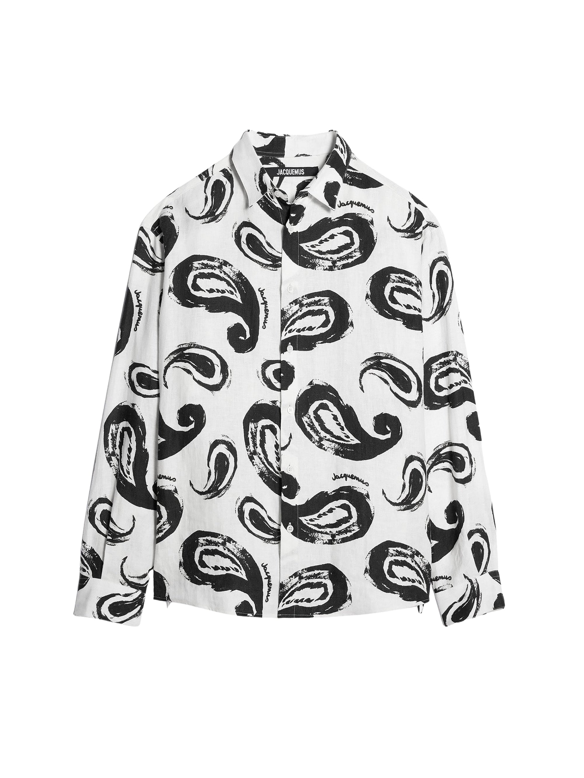 PRINT WHITE/BLACK PAISLEY LA CHEMISE SIMON