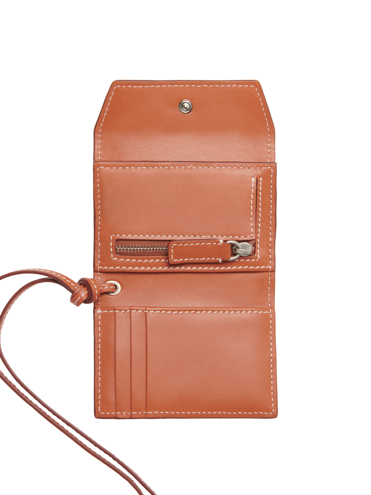 50€ / 0 sold //0 QTY / ST0%   Petite pochette avec logo en cuir - Light Brown