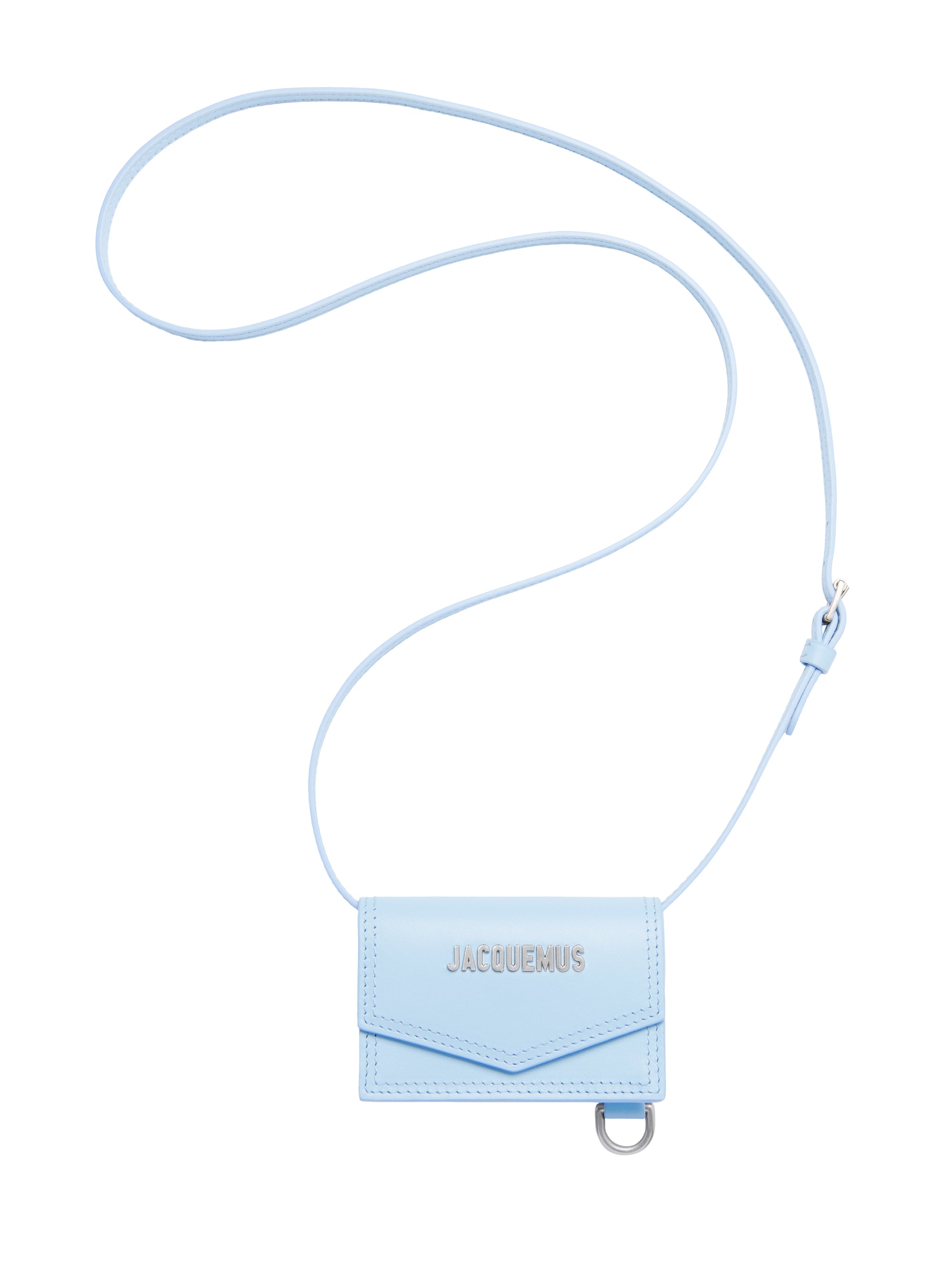 Porte Azur en cuir - Light Blue