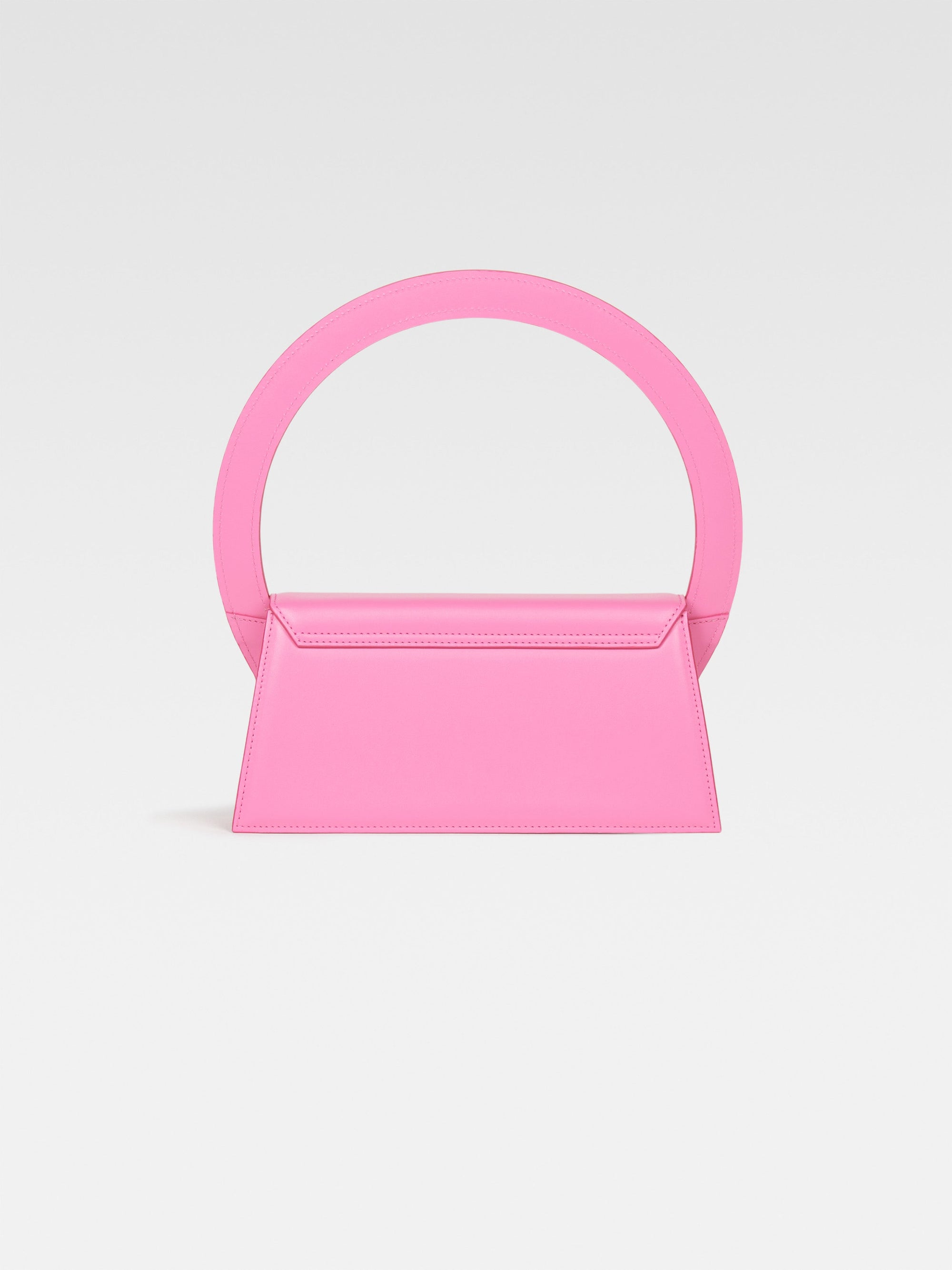 Sac Rond à bandoulière avec logo en cuir - Pink
