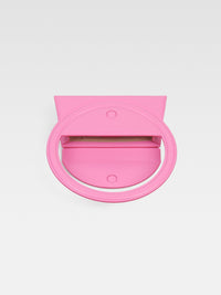 Sac Rond à bandoulière avec logo en cuir - Pink