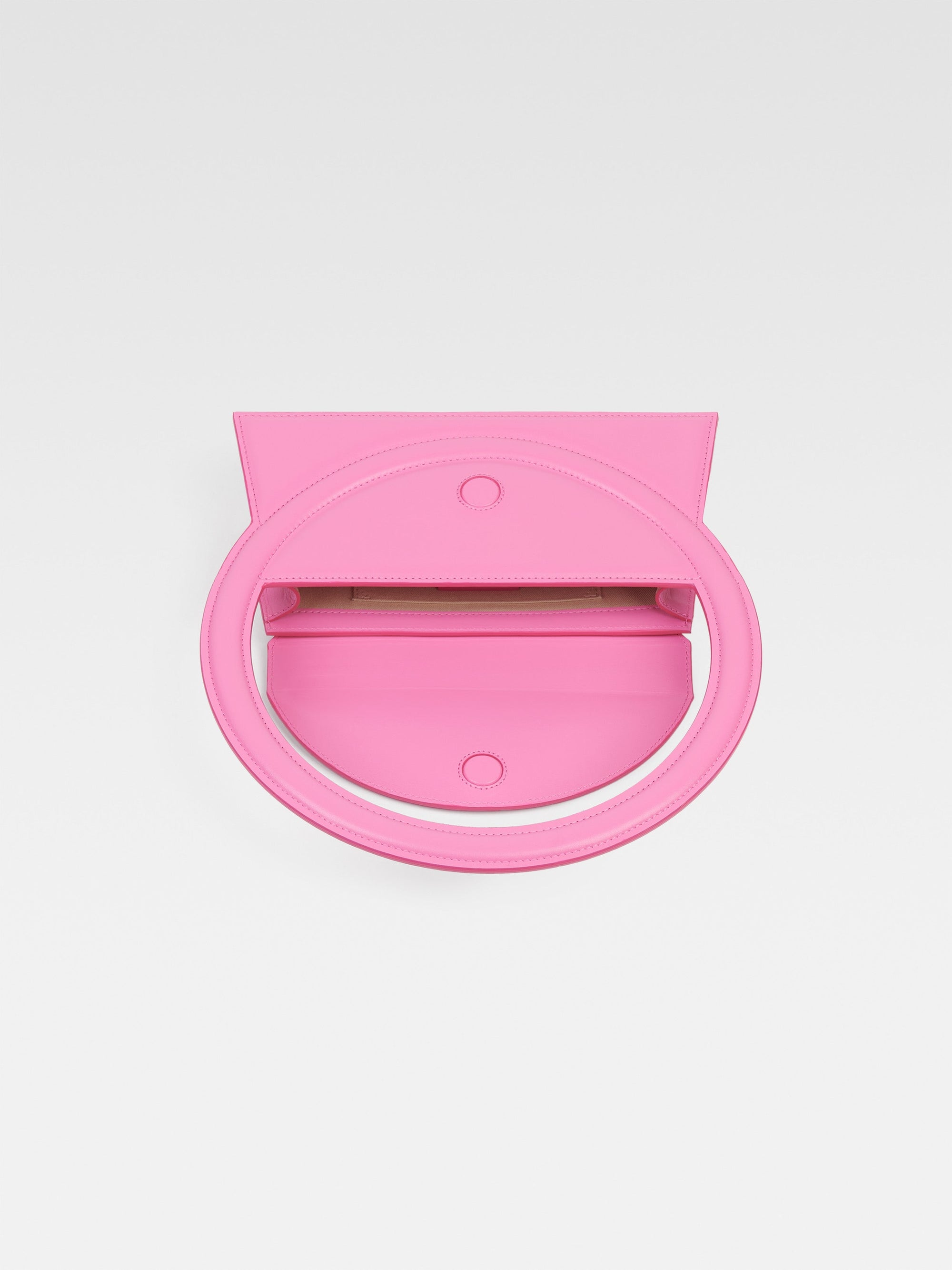 Sac Rond à bandoulière avec logo en cuir - Pink