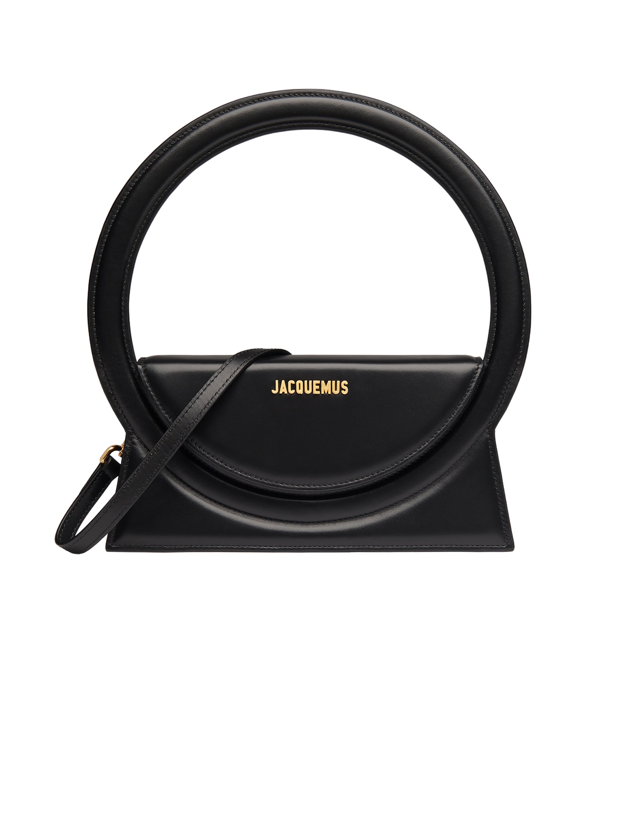 Sac Rond en cuir - Black