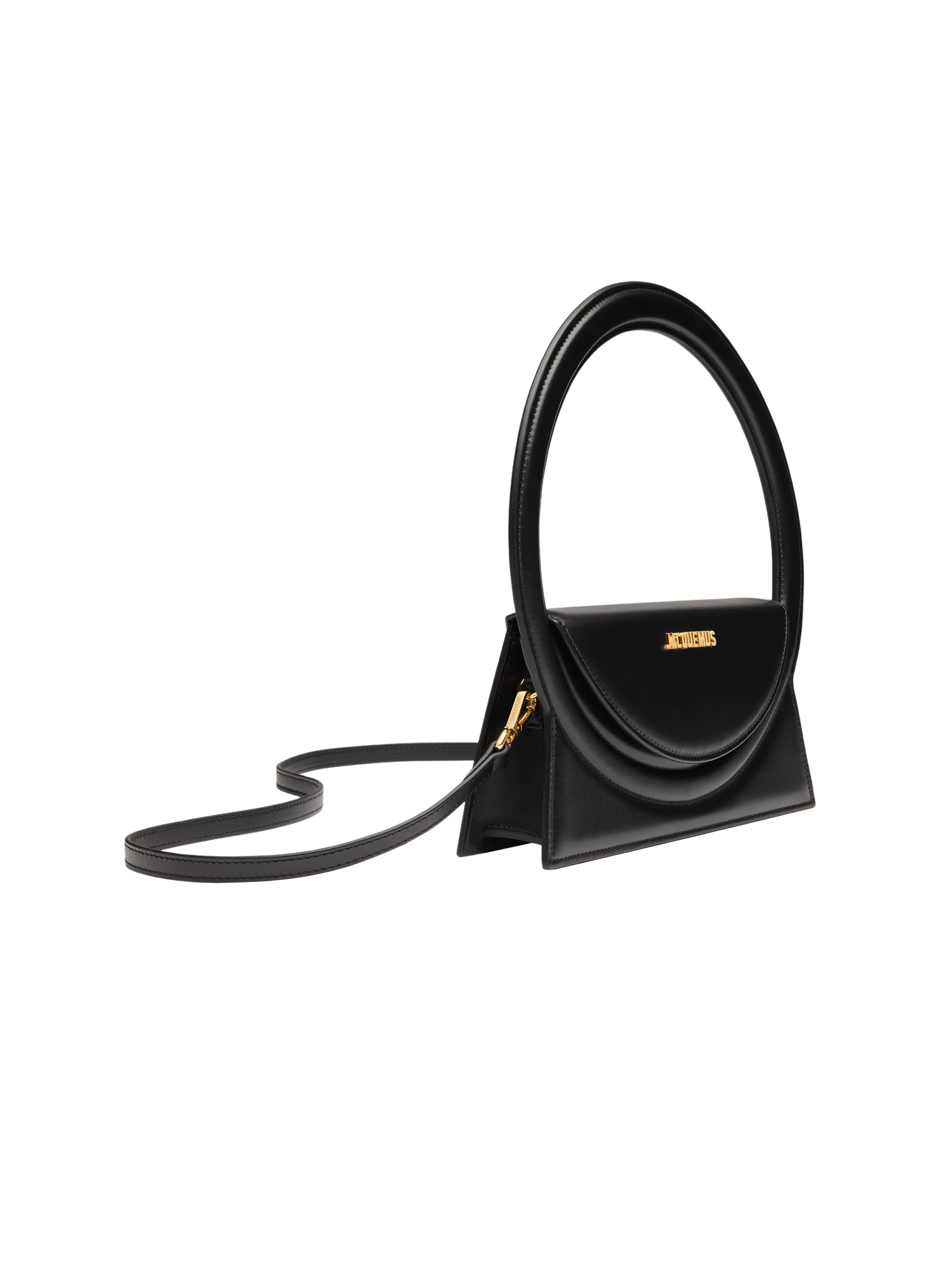 Sac Rond en cuir - Black