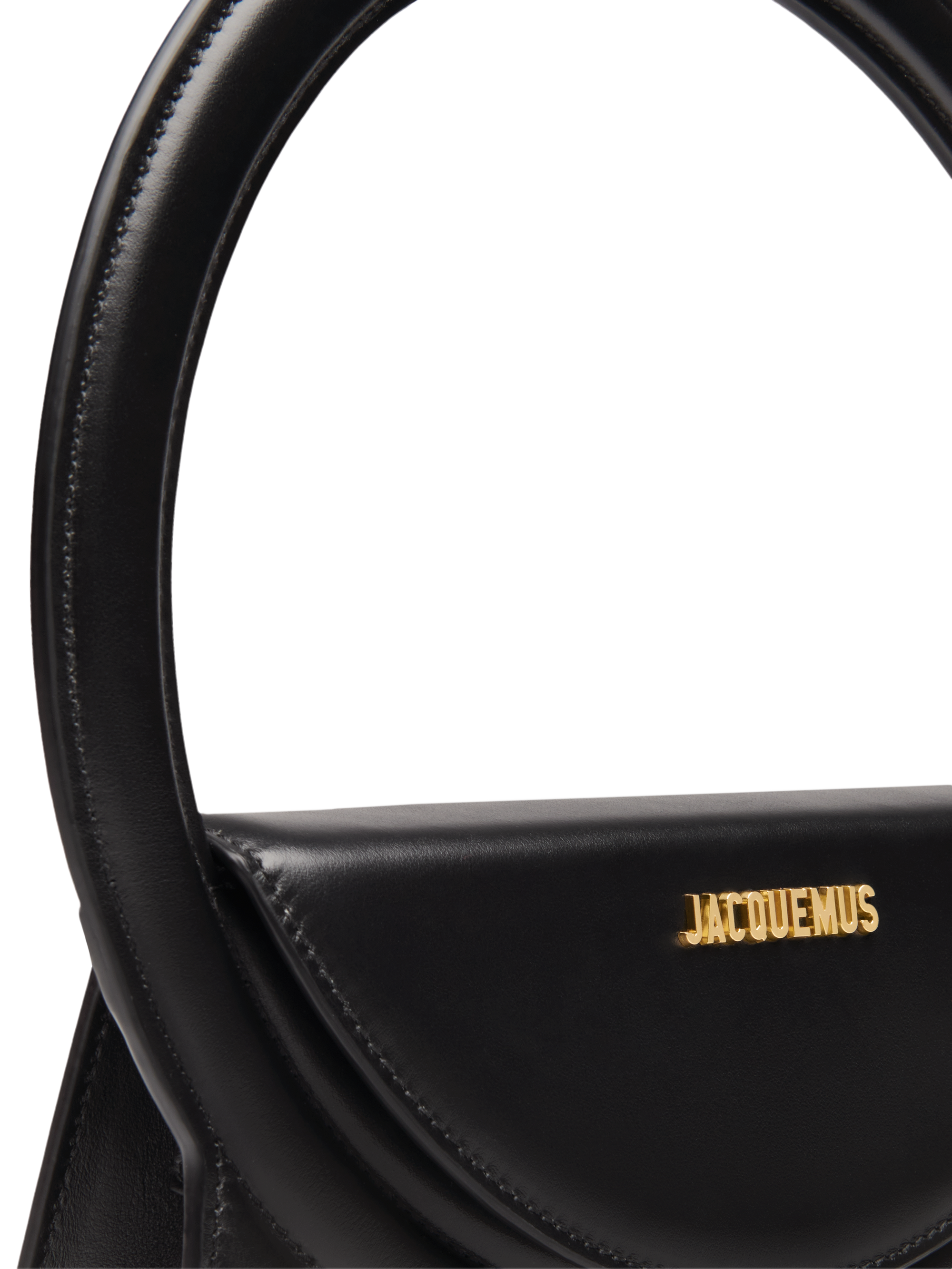 Sac Rond en cuir - Black