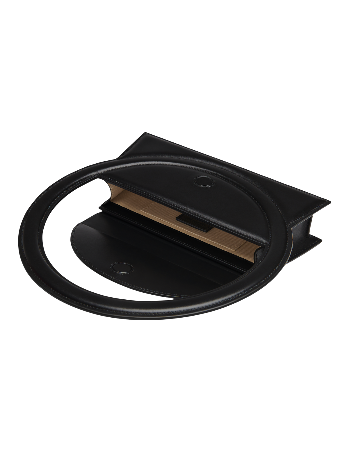Sac Rond en cuir - Black