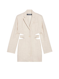 Robe courte Bari en lin - Light Beige