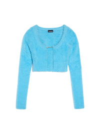 Cardigan Neve à manches longues en maille - Blue