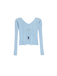 Haut en maille Pralu longue - Light Blue