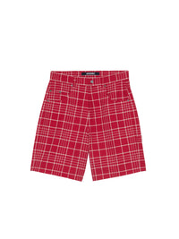 Short Panni - Jacquard Check  Dark Red