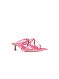 Sandales Basses Pralu en cuir - Pink