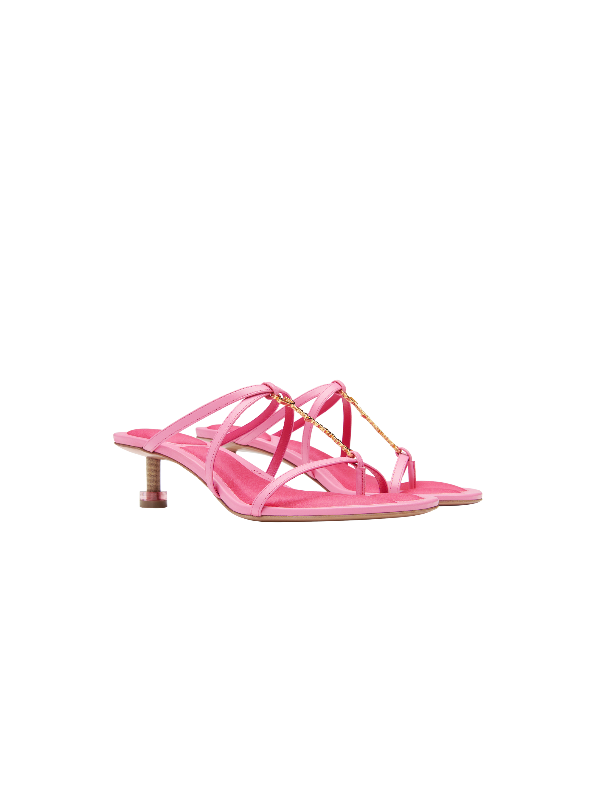 Sandales Basses Pralu en cuir - Pink