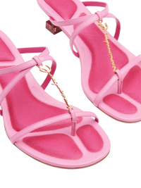 Sandales Basses Pralu en cuir - Pink
