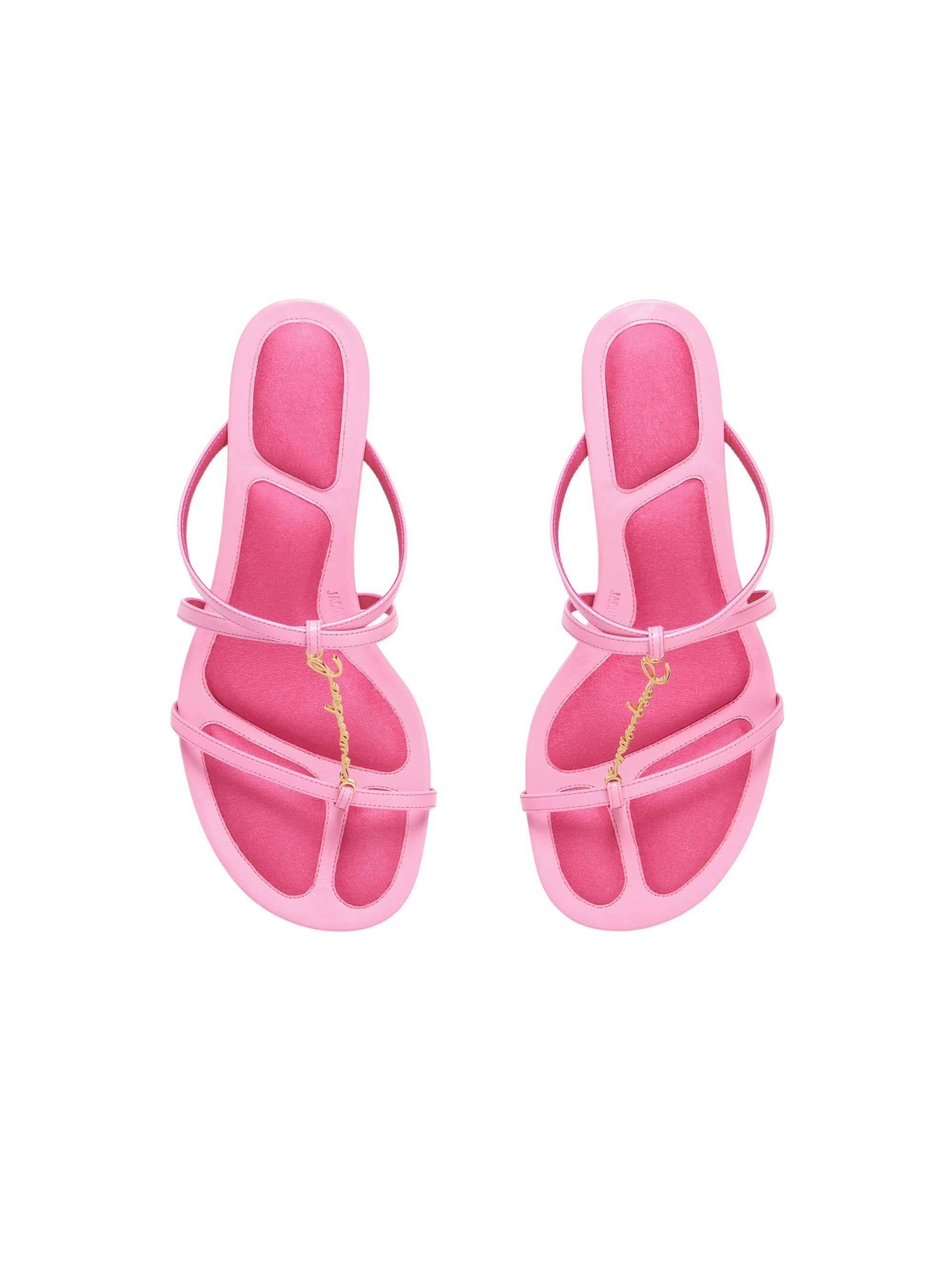 Sandales Basses Pralu en cuir - Pink