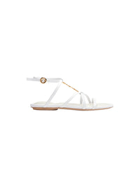 Sandales plates Pralu en cuir - White
