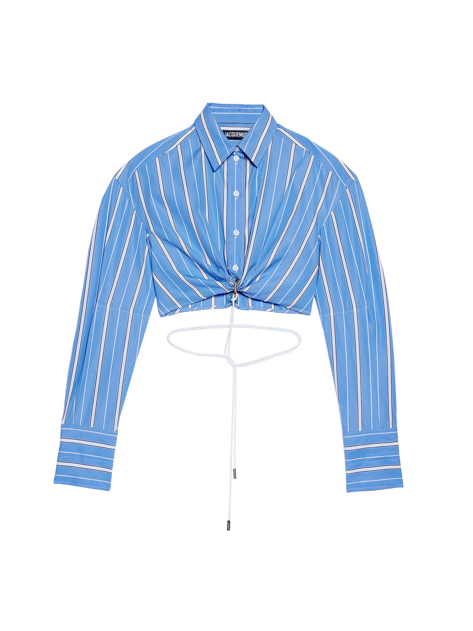 Chemise Plidao courte drapée - Blue Stripes